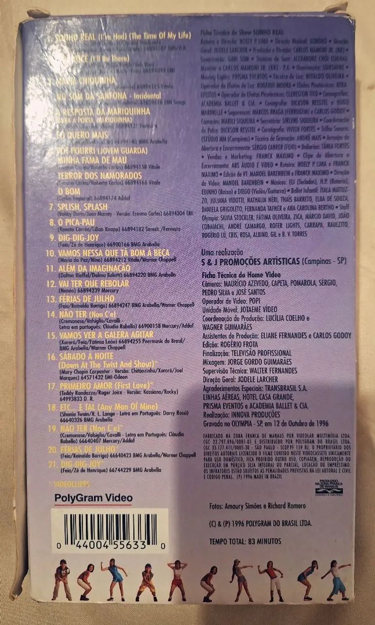 VHS Os Grandes Sucessos de Sandy e Júnior. Raridade! - Foto 2