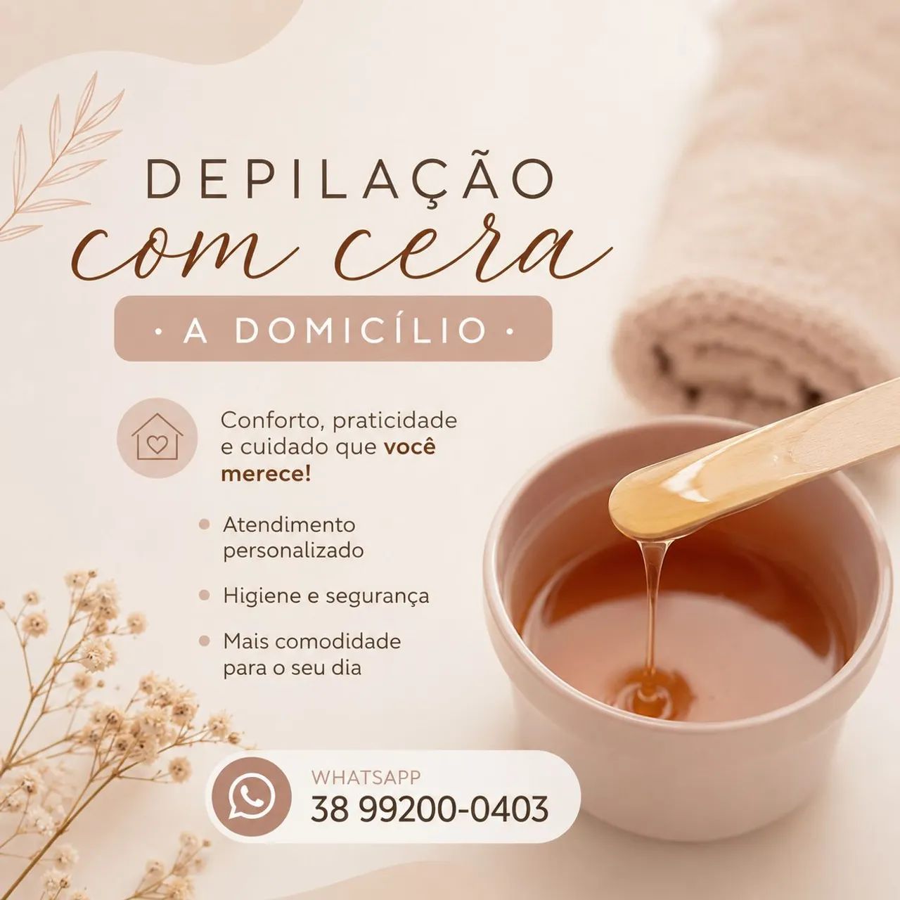 Depilação com cera feminina
