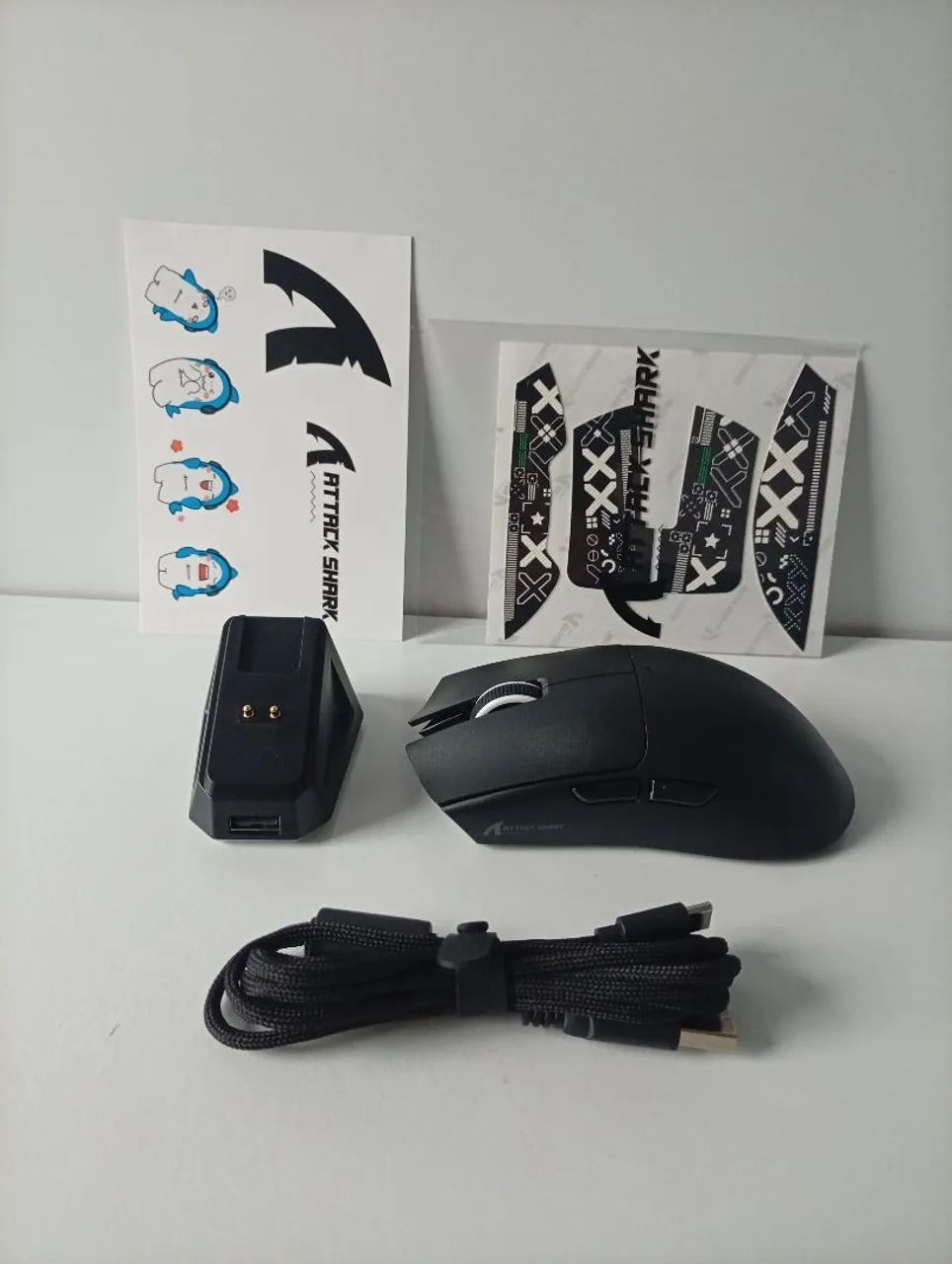 Mouse attack shark x11 preto / novo e lacrado  - Foto 3