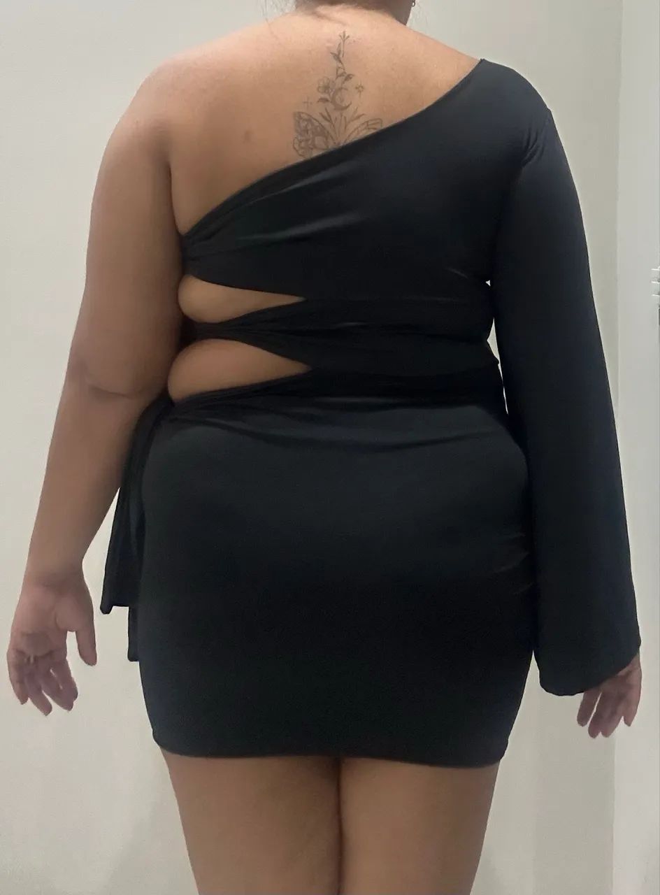 Vestido Preto com amarrações  - Foto 3