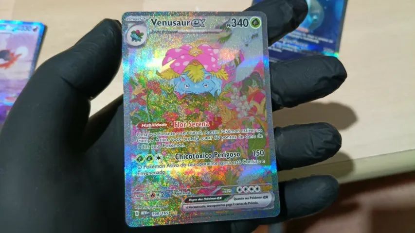 Kit 3 Cartas Fullart Pokemon 151 TCG Charizard, Venusaur e Blastoise todas NM - Foto 2
