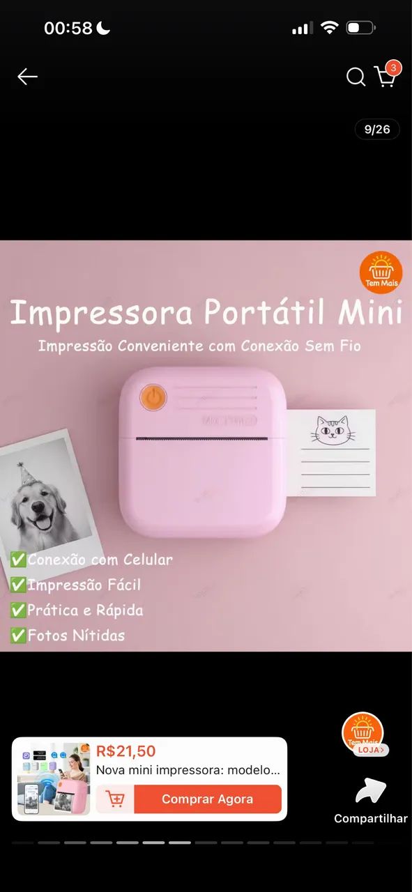 MINI IMPRESSORA TÉRMICA