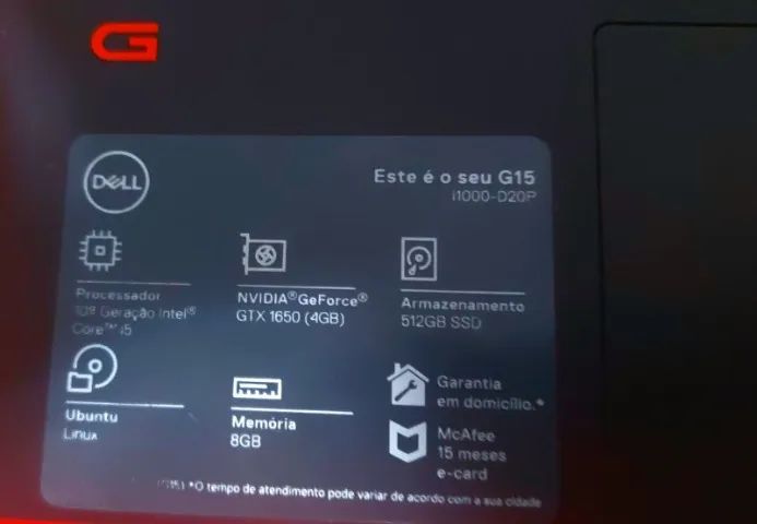 notebook gamer  dell g15  - Foto 5