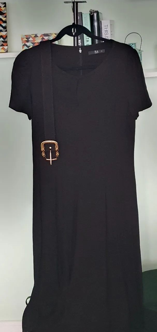 Vestido Preto com Cinto - P. A Concept