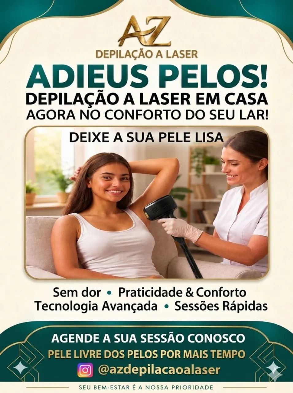 Depilação a laser em sua casa