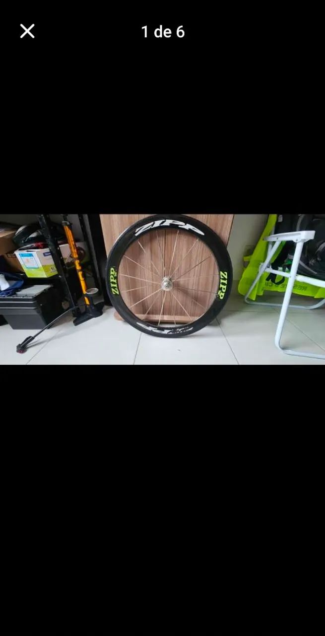 Roda dianteira ZIPP 650c tubular anos 90. - Foto 2