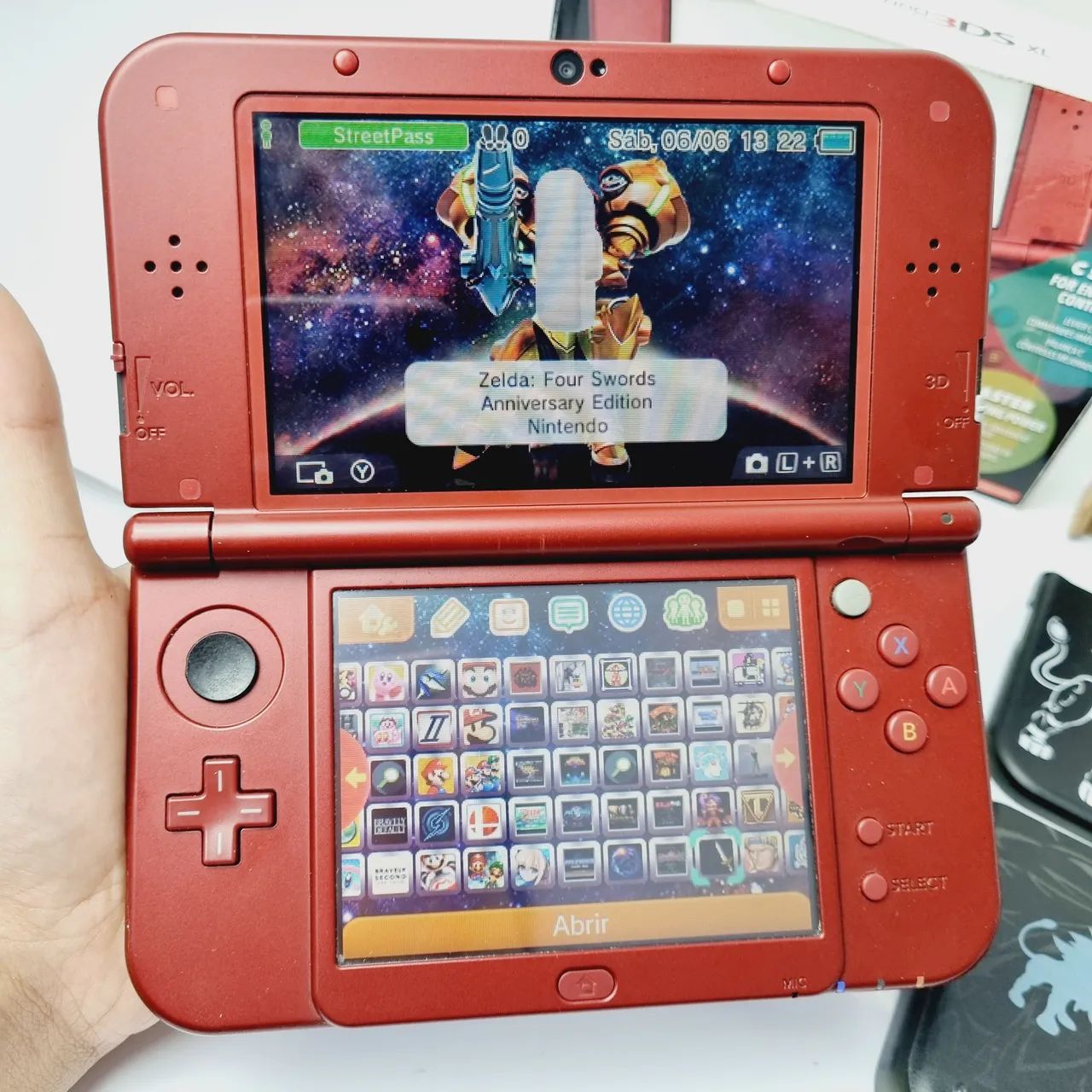 CONSOLE NEW 3DS XL RED DESBLOQUEADO - Foto 2