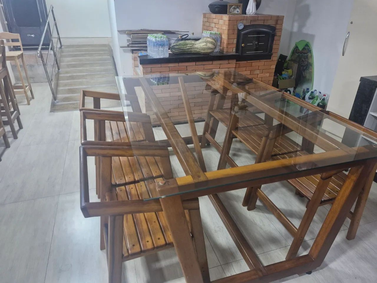 Mesa de madeira maciça  - Foto 4
