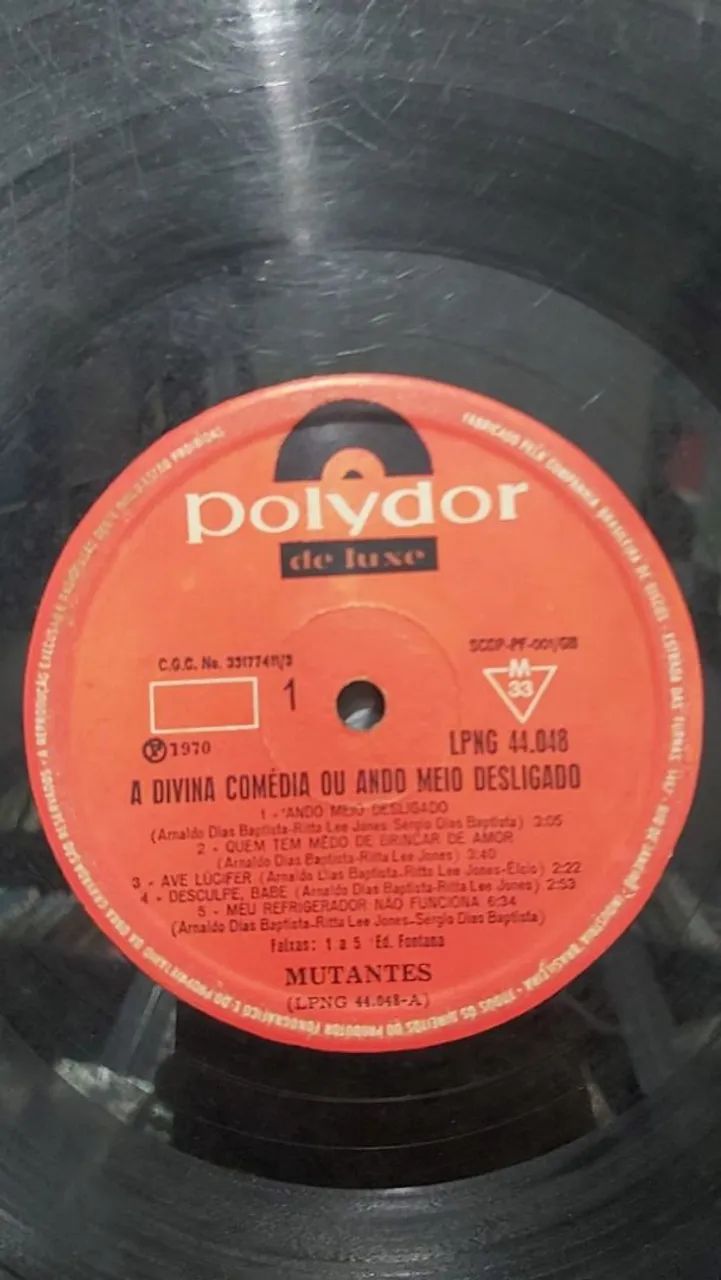 lp Vinil A Divina Comédia Mutantes 1970 em bom estado Raríssimo - Foto 2