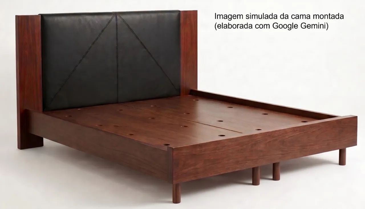Cama Queen Size , madeira maciça da Artefacto - Foto 3