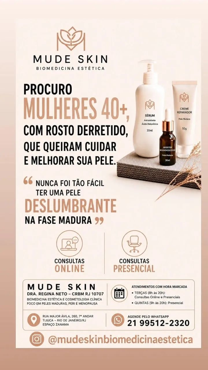 FLACIDEZ ROSTO DERRERIDO PELE MADURA - Foto 2