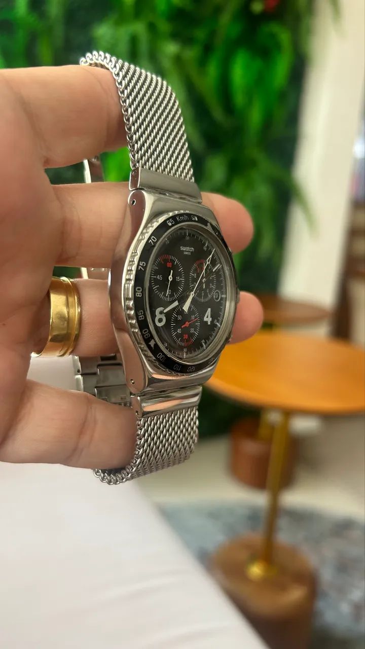 Relógio Swatch Irony Chronograph Swiss | Pulseira Mesh  - Foto 3
