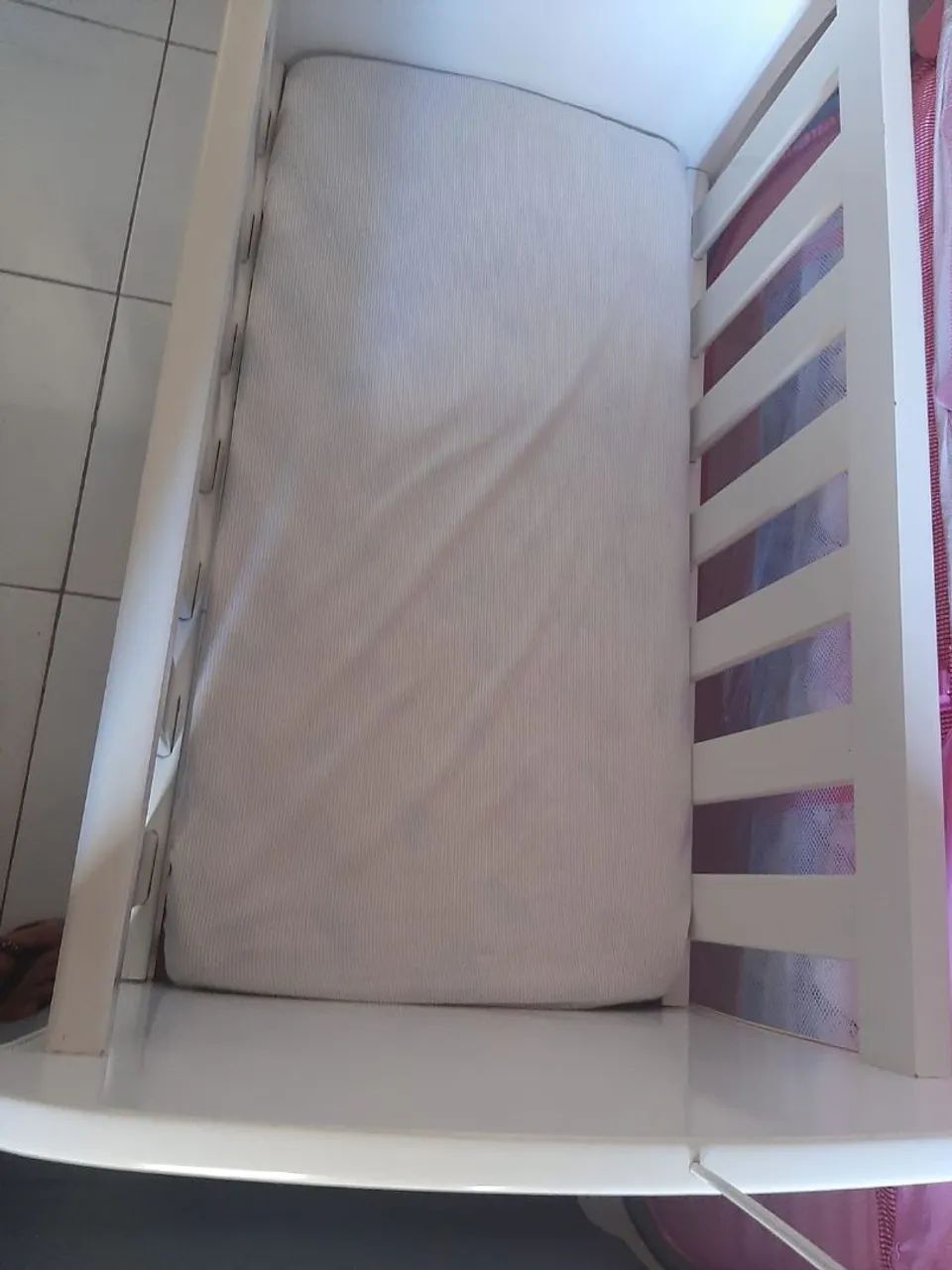 Mine Berço Branco com colchão  - Foto 4
