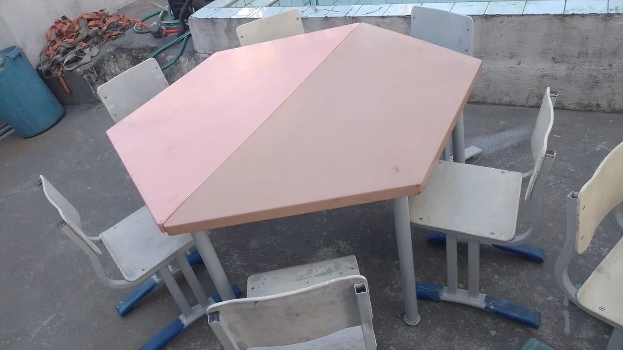 Conjunto hexagonal desk infantil  - Foto 2