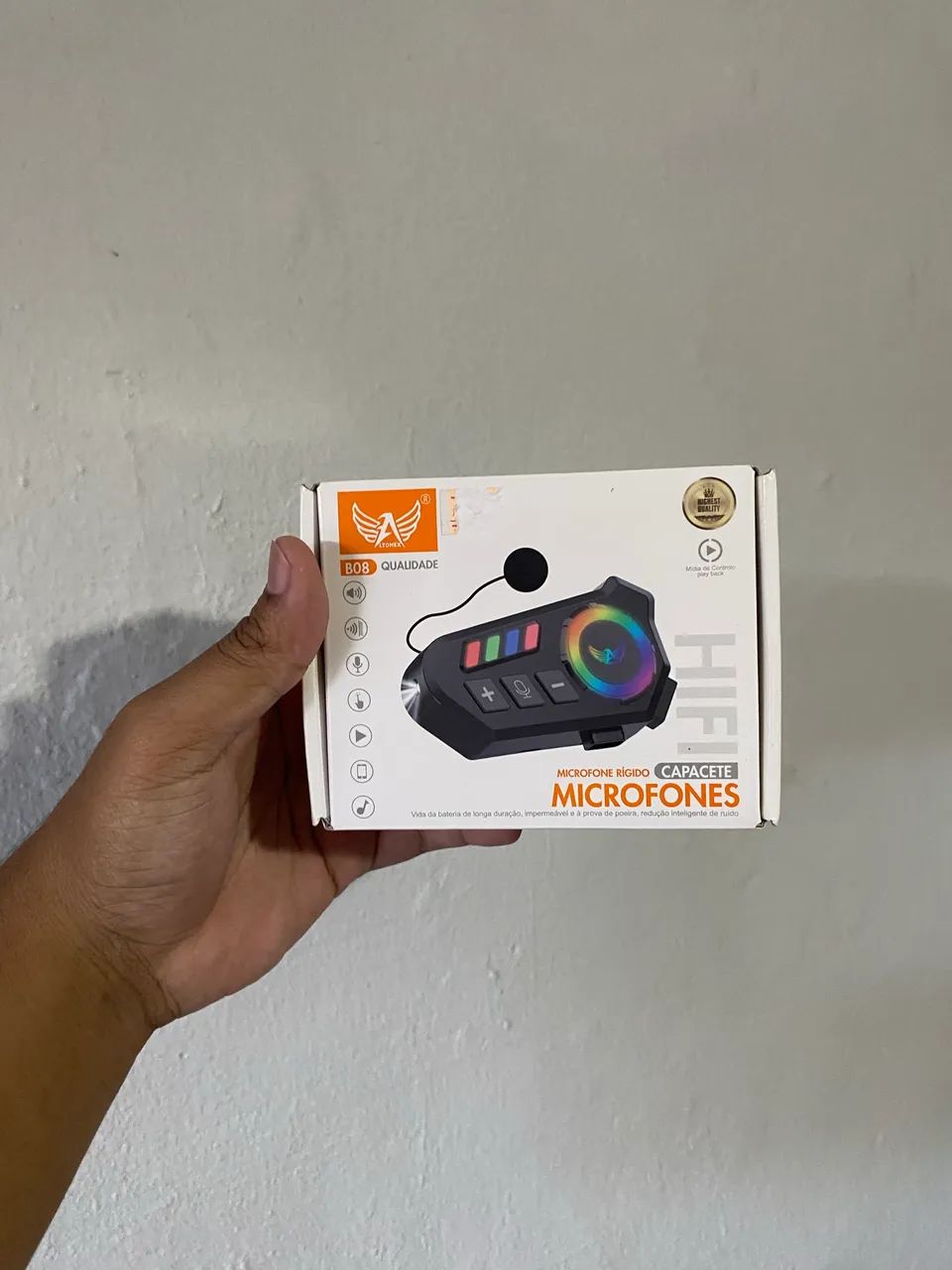 INTERCOMUNICADOR PARA CAPACETE B08 ATOMEX 