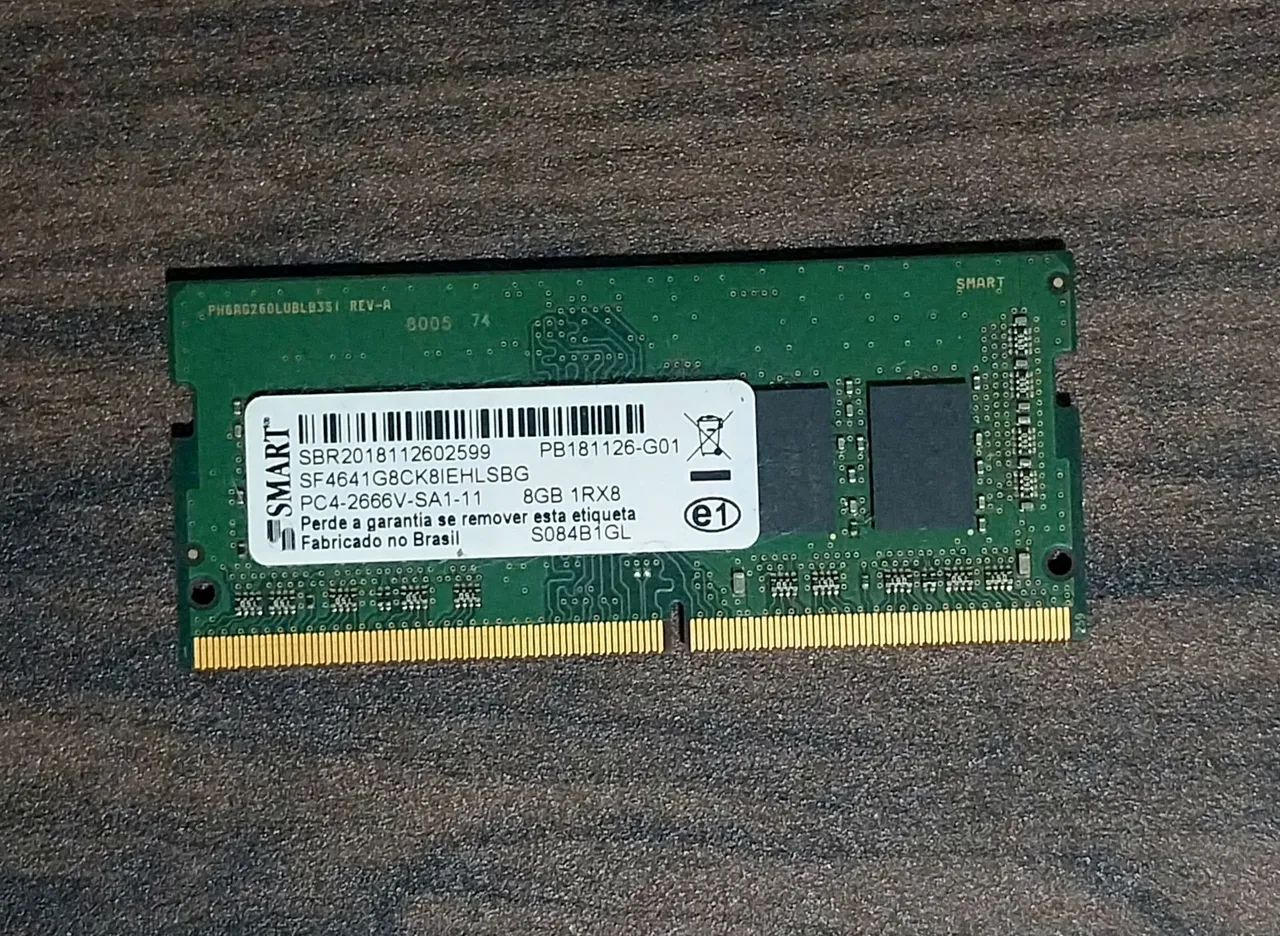 Memória Ram - 8GB 2666Mhz DDR4