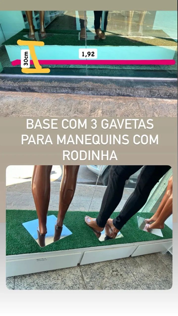 base com gavetas 2 manequins  estante para loja