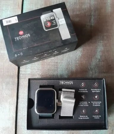 Smartwatch technos connect max prata e preto - Foto 5