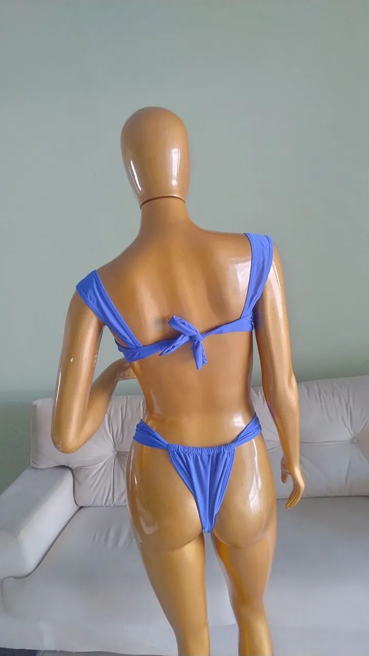 Biquíni shein azul royal G (novo!) - Foto 2