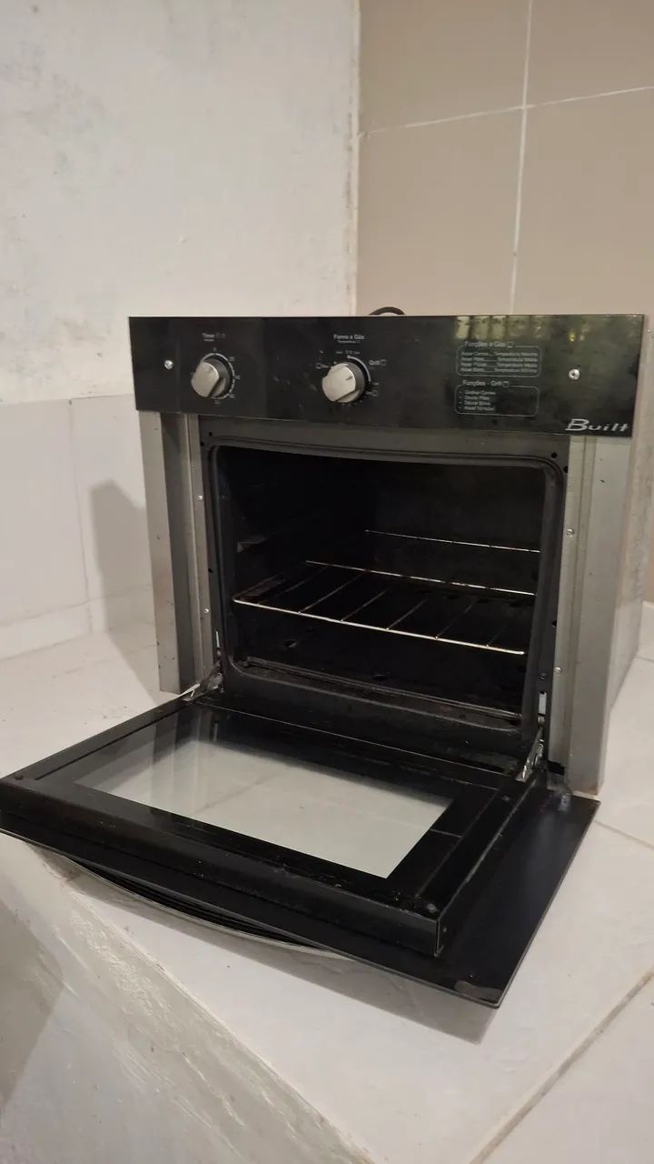 FORNO DE EMBUTIR A GÁS BUILT SOL GLASS PRETO 50L - 127V - Foto 5