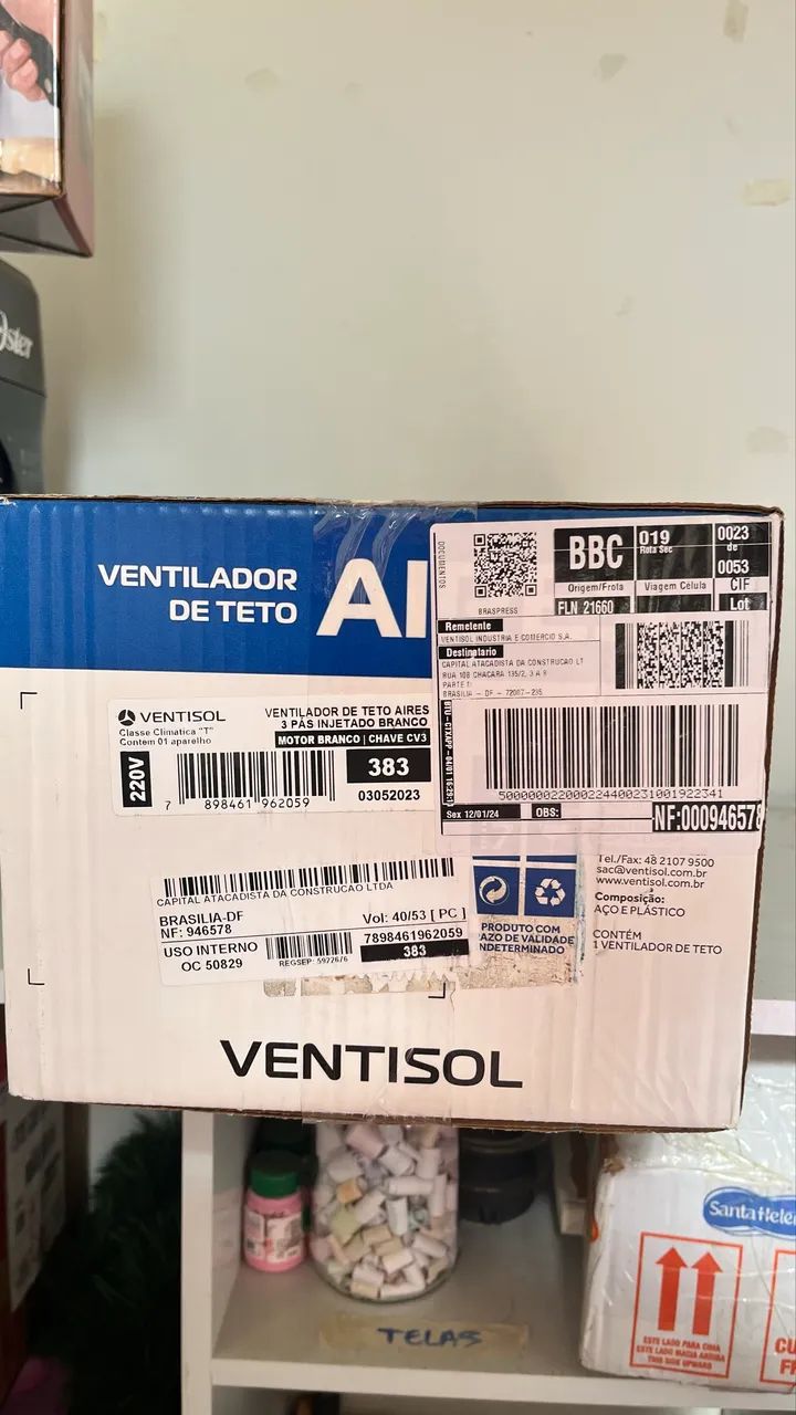Ventilador de teto nunca usado 