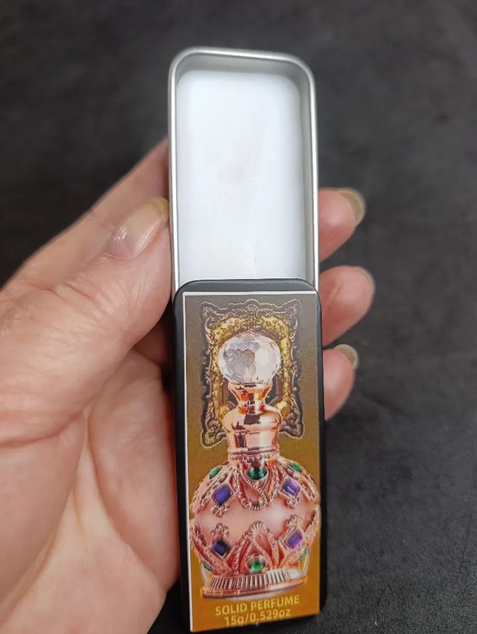 Perfume sólido na lata 15g para levar na bolsa  - Foto 2