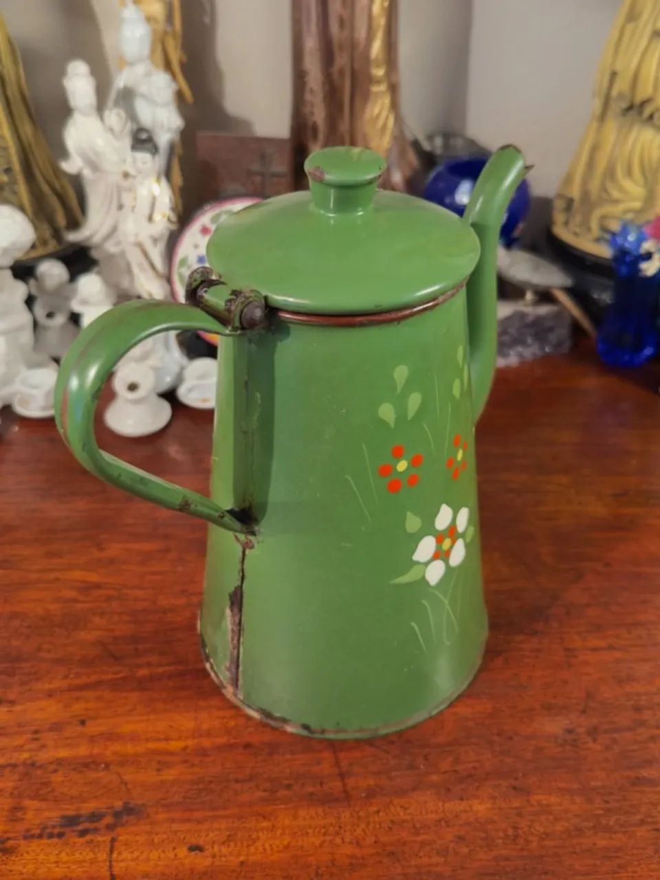 Bule em Ágata Verde com Pintura Floral - Foto 2