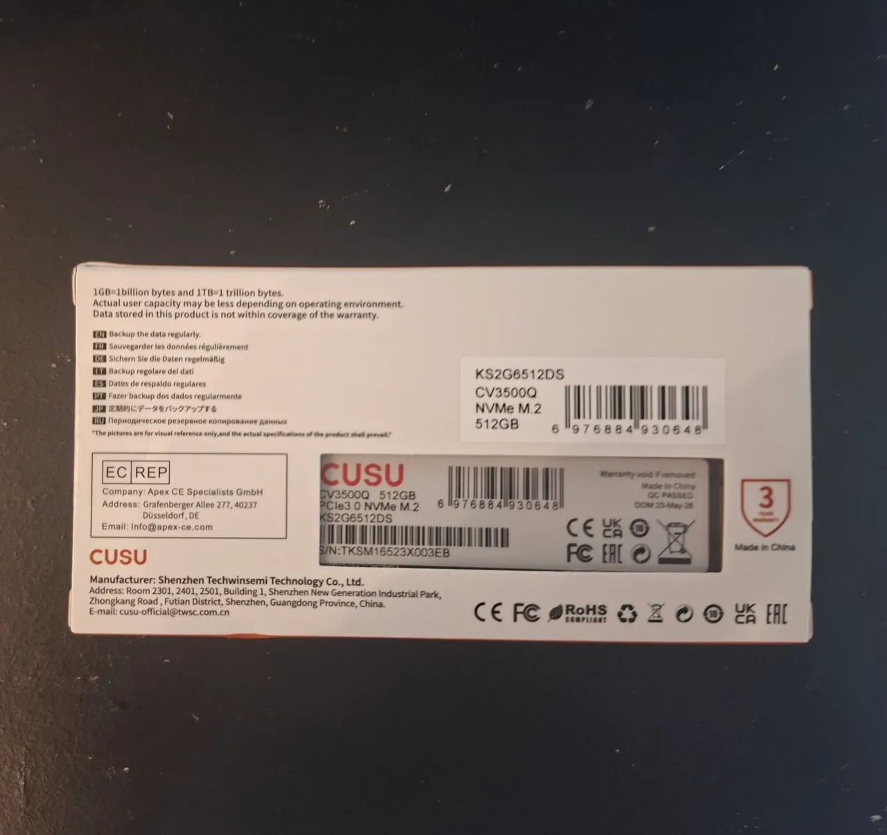 NVME M2 512GB COSU - Foto 2