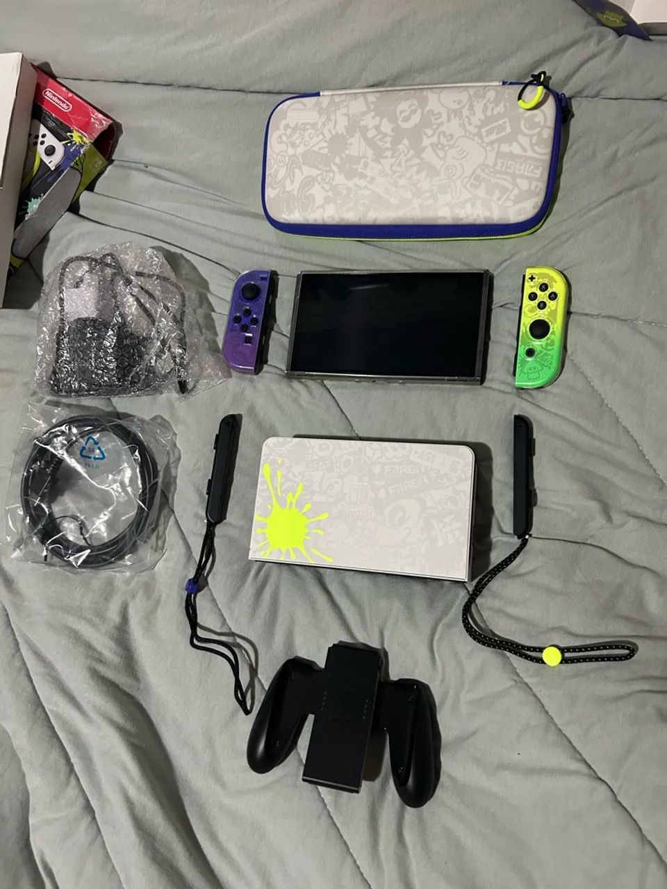 Nintendo Switch Oled Edição Splatoon + Case Splatoon - Foto 3