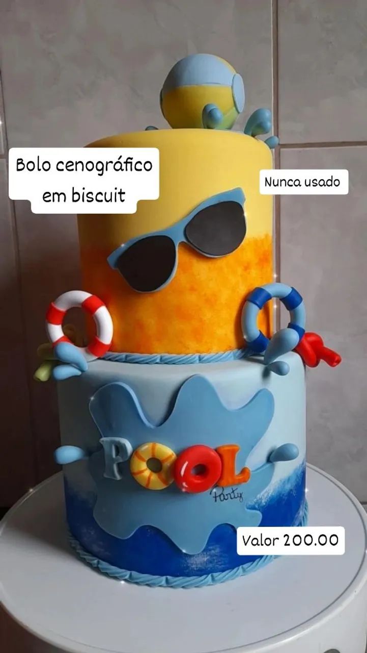 Bolo cenográfico em biscuit 