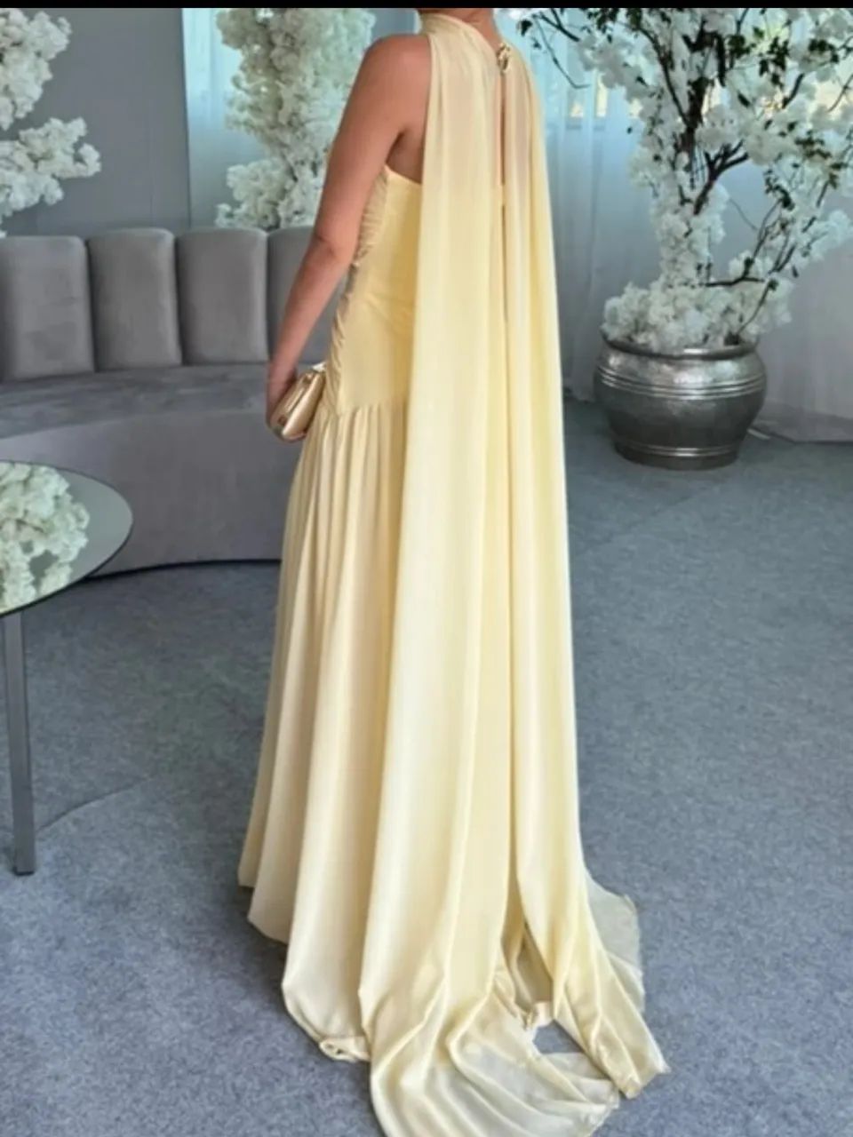 Vestido de festa amarelo manteiga  - Foto 3
