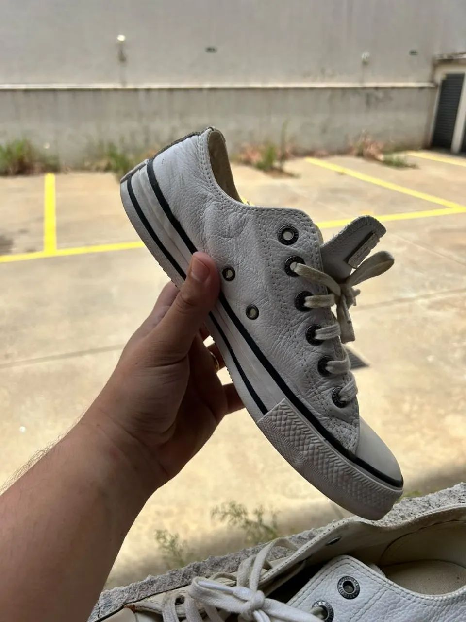 All star branco de couro - Foto 2