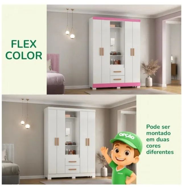 Guarda roupas com espelho lindo pro seu quarto - Capelinha 