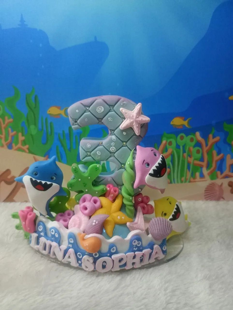 Vela de Aniversário em Biscuit 