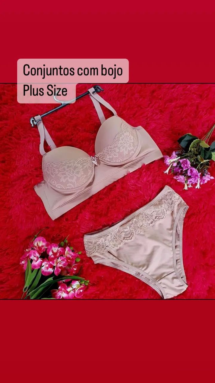 Conjuntos lingerie Plus size com bojo - Foto 4