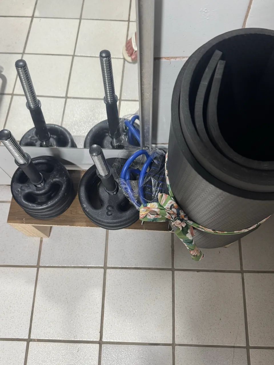 Anilhas para treinar em casa 