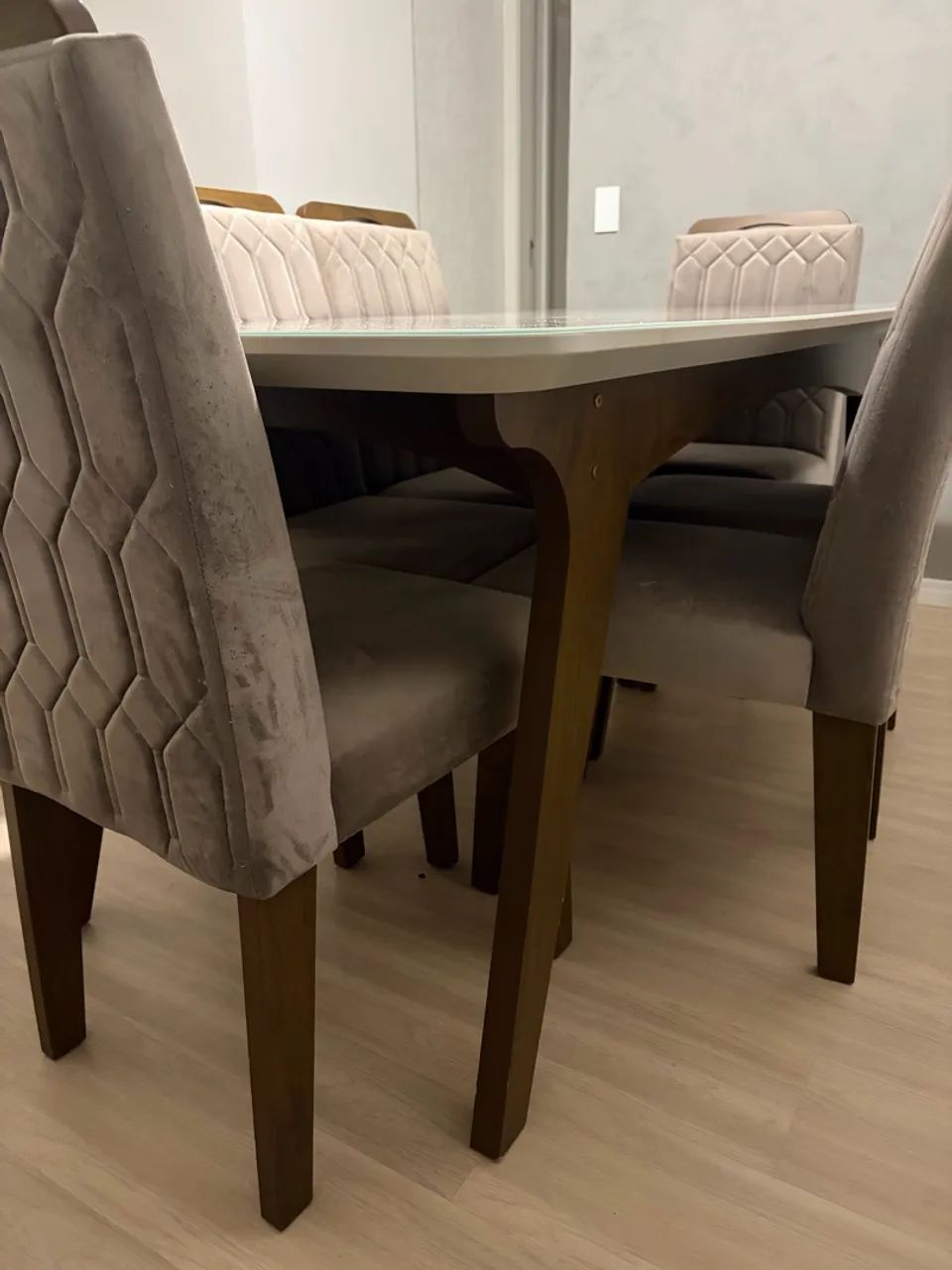 Conjunto de mesa de jantar com 6 cadeiras - Foto 5