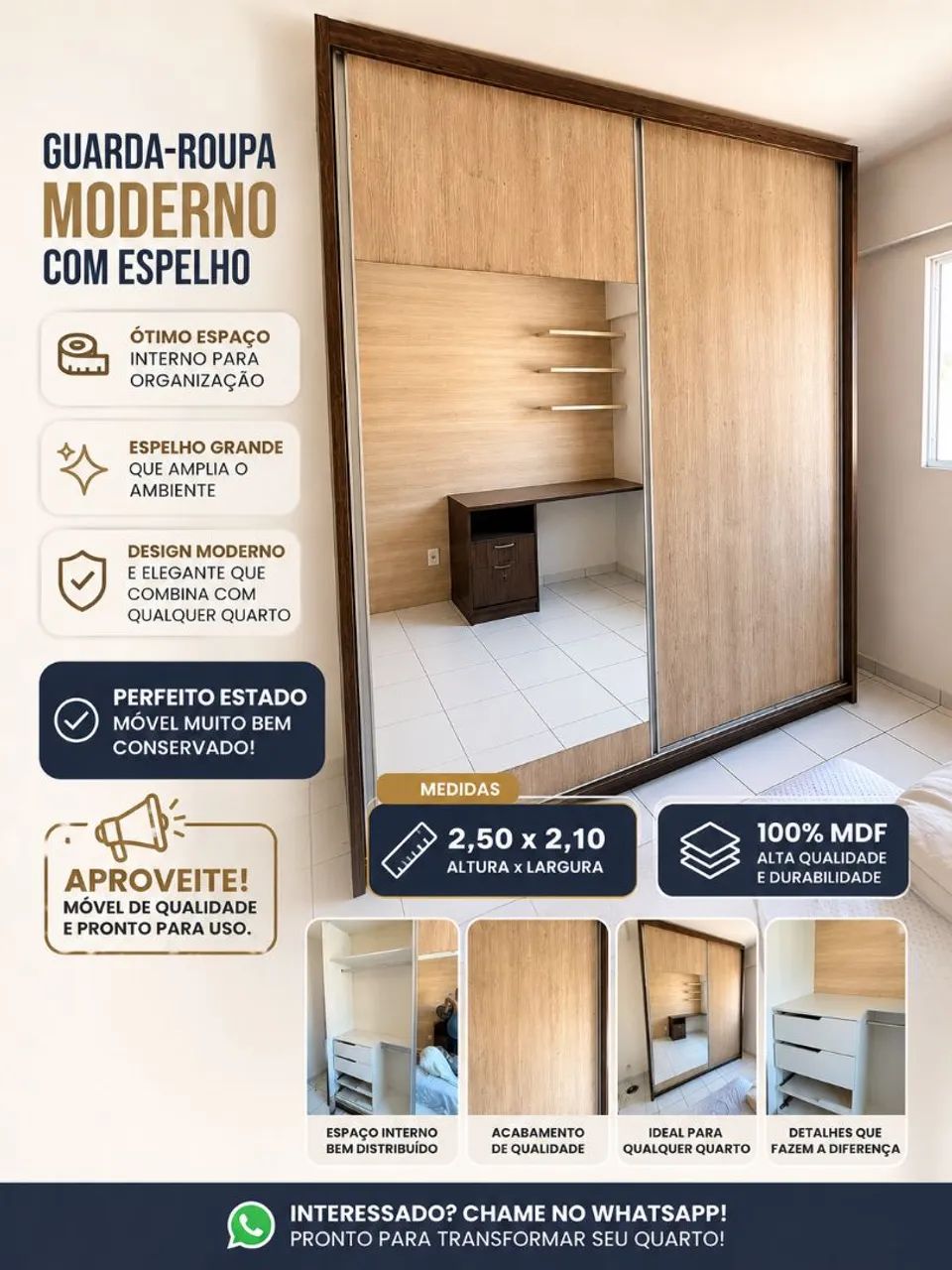 Roupeiro 100MDF - Foto 3