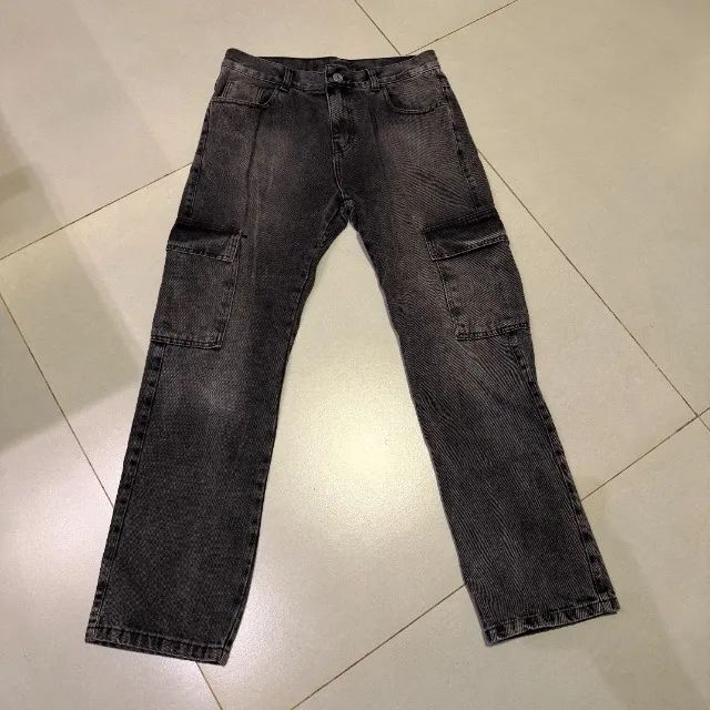 Calça Cargo Cinza Escuro
