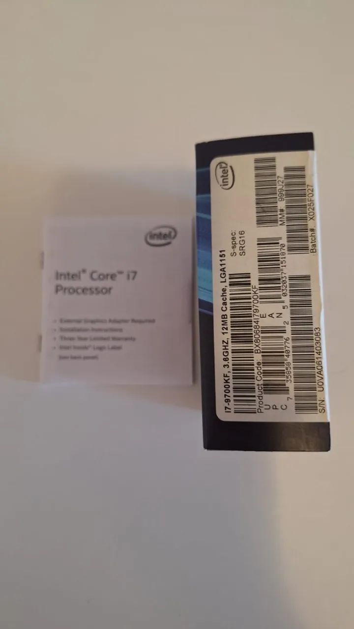 Proc Intel Core i7 9700kf com caixa, manual + nota fiscal - Foto 5