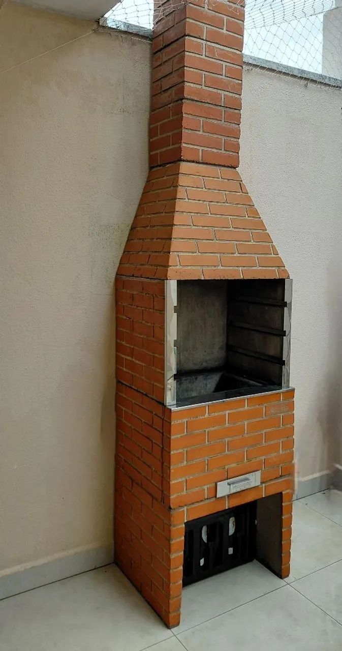 Churrasqueira pré moldada com extensão de chaminé e com grelhas - Foto 5