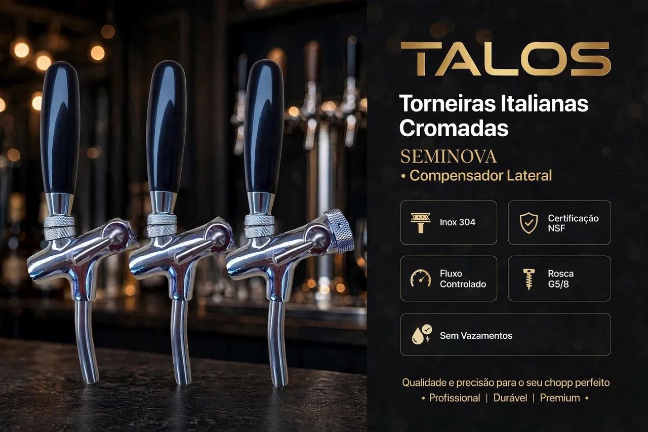  3 Torneiras para choop- Marca Talos