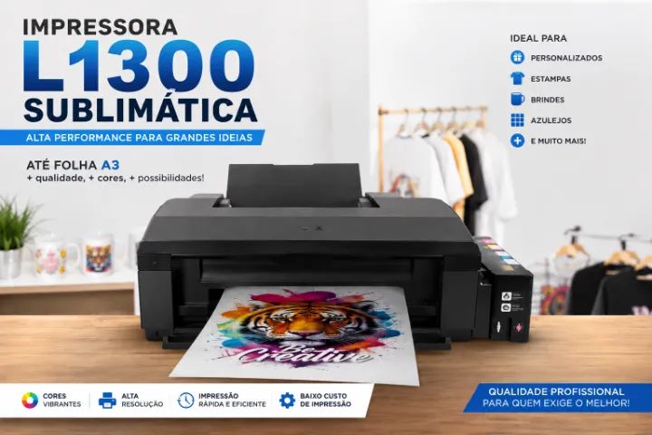 Impressora Sublimática - L1300 até folha A3