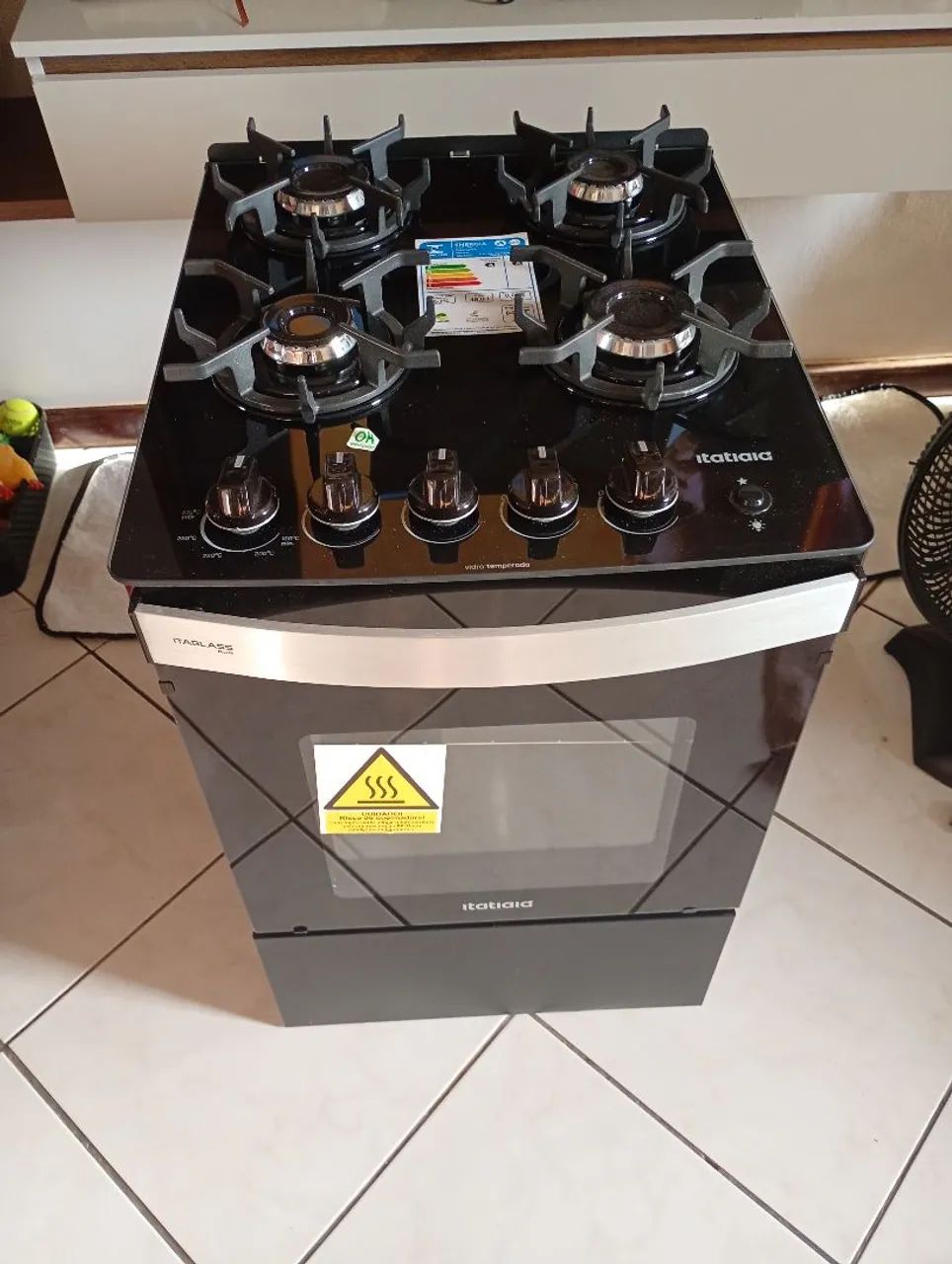 FOGÃO COM MESA DE VIDRO. - Foto 3