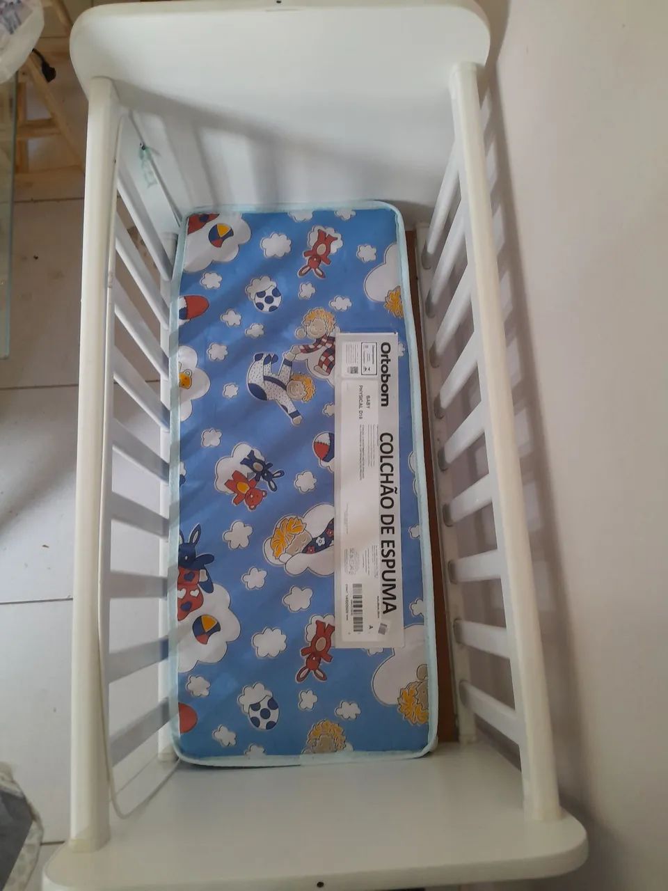 MINI BERÇO COM COLCHÃO 
