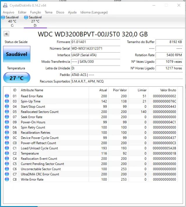 HD WD WesterDigital 320gb (tamanho notebook) - Foto 2