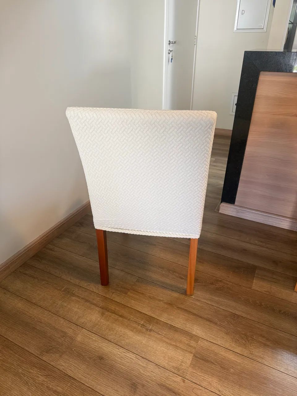 Cadeira de jantar bege conjunto 4 - Foto 4