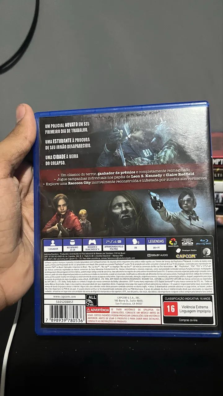 Jogo de PS4 resident evil 2 usado uma única vez  - Foto 4