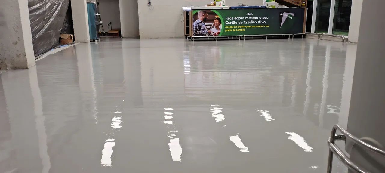 Revestimento de piso de concreto do tipo lápis e pintura  - Foto 5