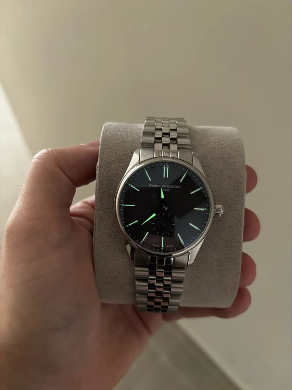 Relógio Frederique Constant 39 mm Automático Classics Small Seconds com Bracelete Jubilee - Foto 3